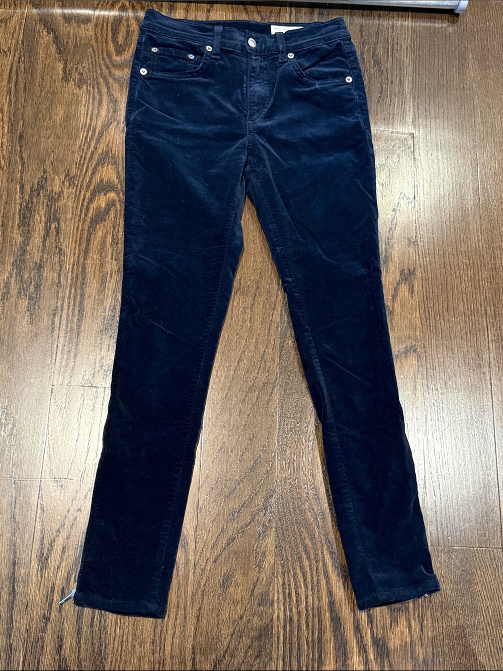 rag & bone Slim Navy velvet Skinny Jeans sz 25